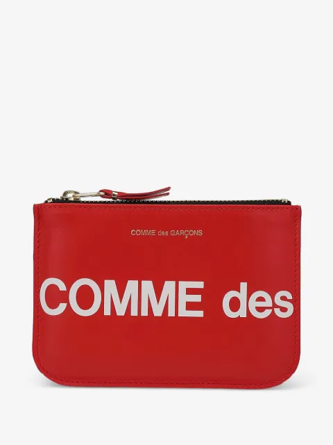 Comme Des Garçons logo-print leather wallet