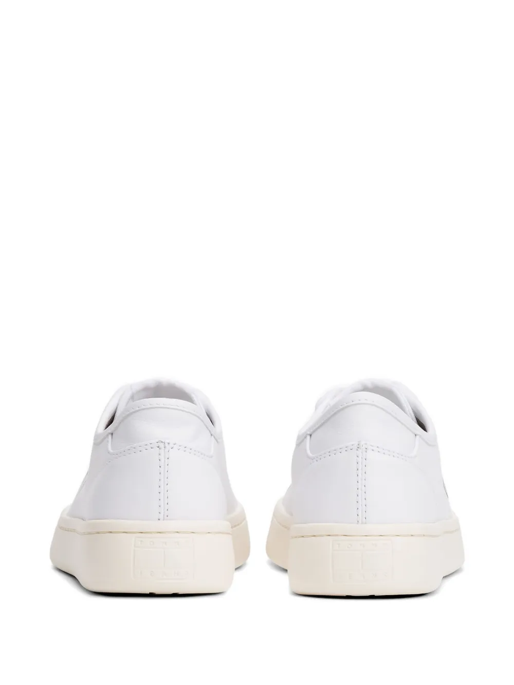 Tommy Hilfiger logo-detail leather sneakers Wit