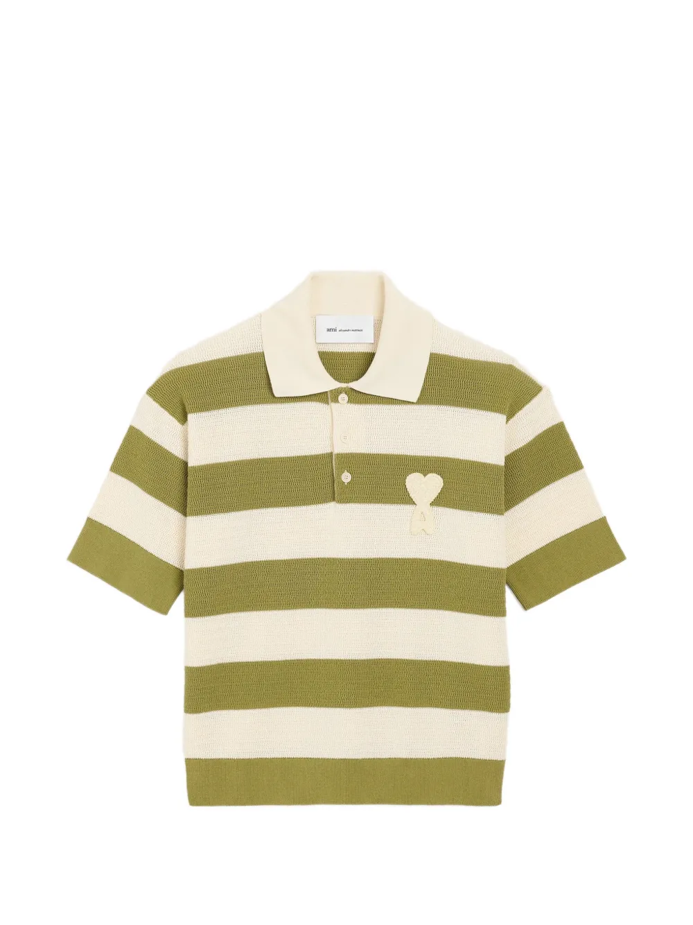 AMI Paris Polo a righe - Verde