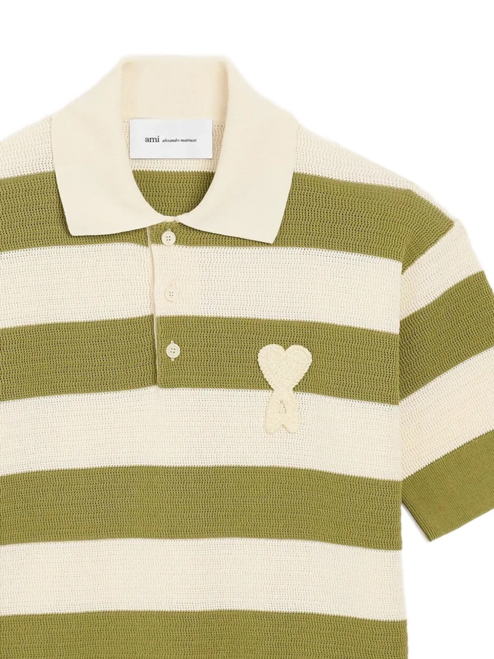 AMI Paris Gestreept poloshirt Groen