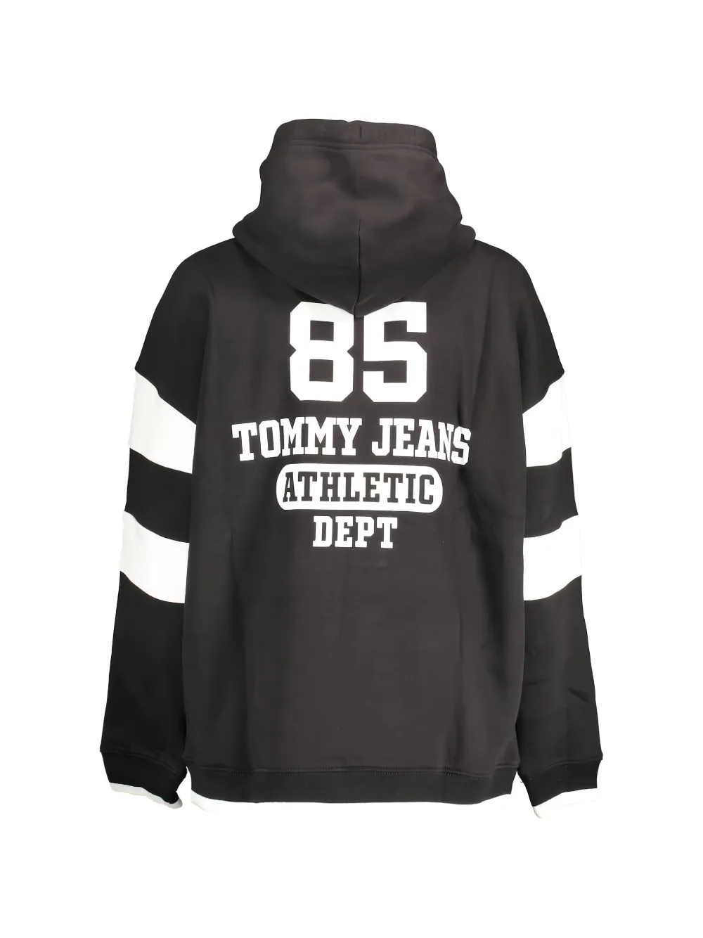 Tommy Hilfiger Hoodie met gestreepte mouwen en logoprint Zwart