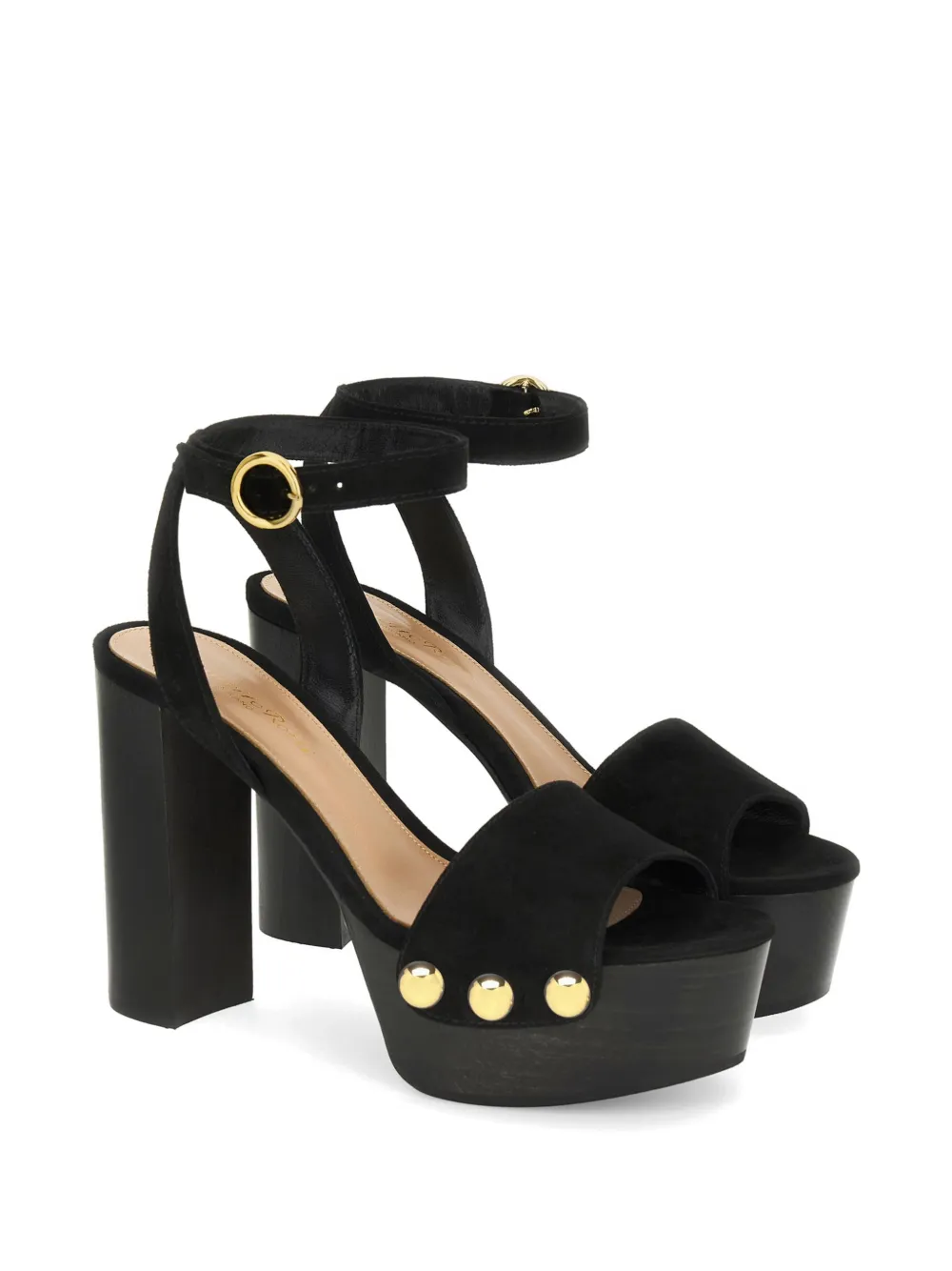 Gianvito Rossi Ardéa studded platform sandals Zwart