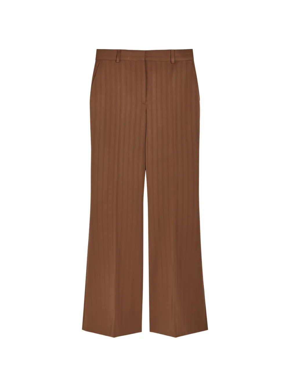 Stella McCartney herringbone-pattern trousers - Brown