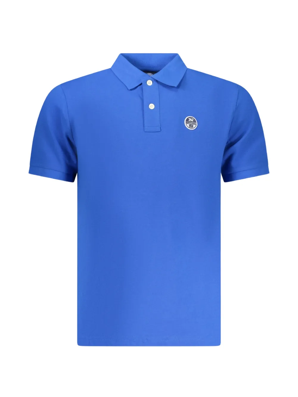 North Sails logo-patch piqué polo shirt - Blau