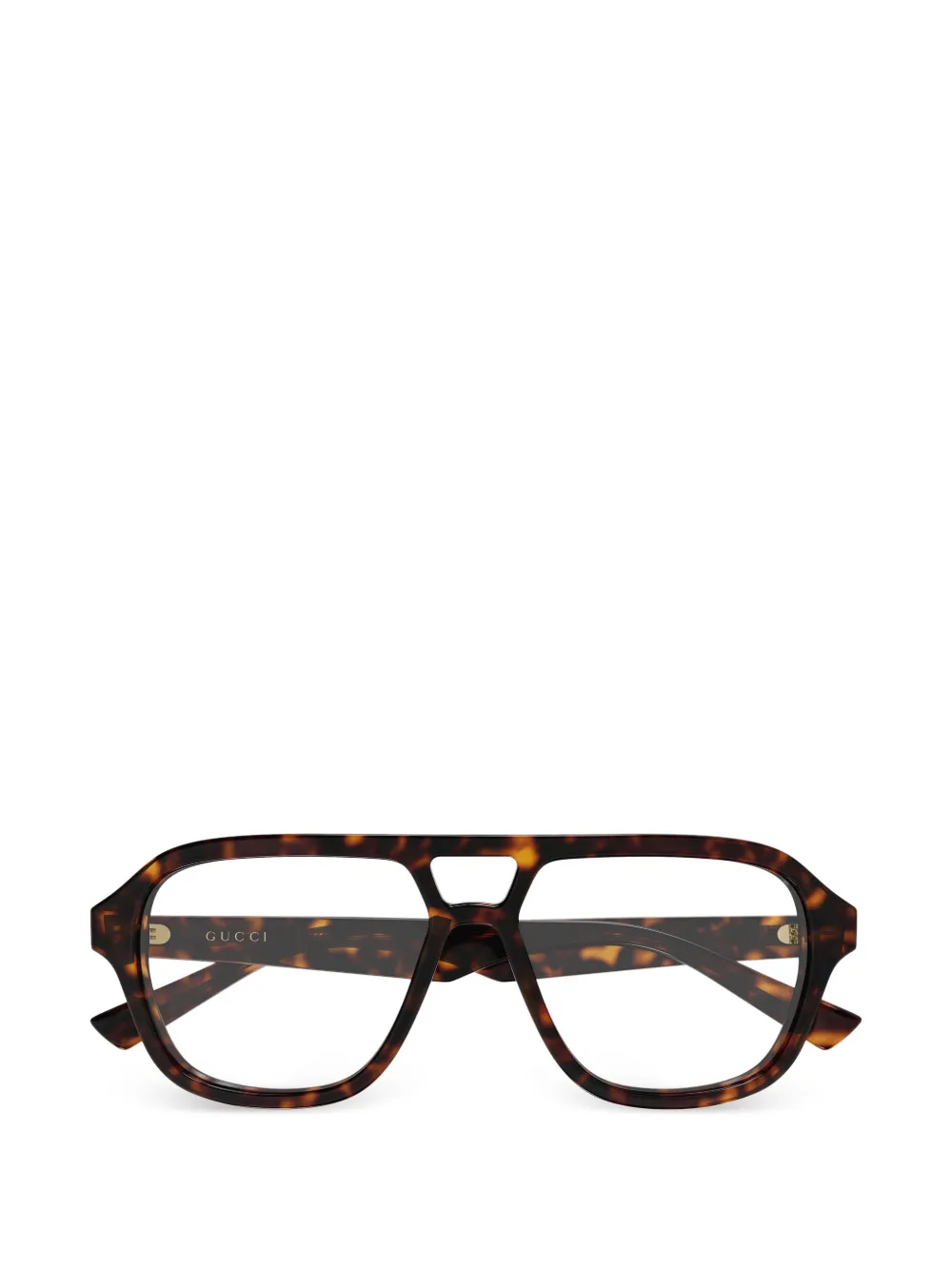 Gucci Eyewear pilot-frame glasses - Marrone