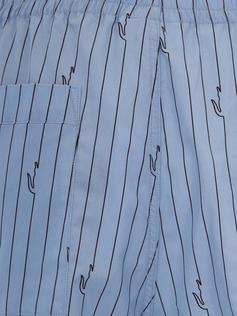 Lacoste Shorts met krijtstreep en logo-print Blauw