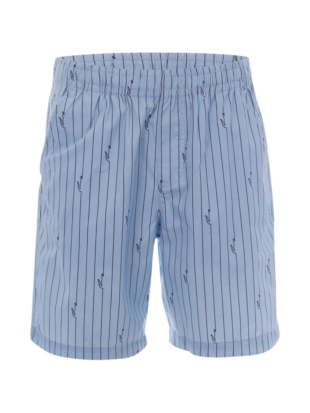 Lacoste pinstripe-pattern logo-print shorts - Blu