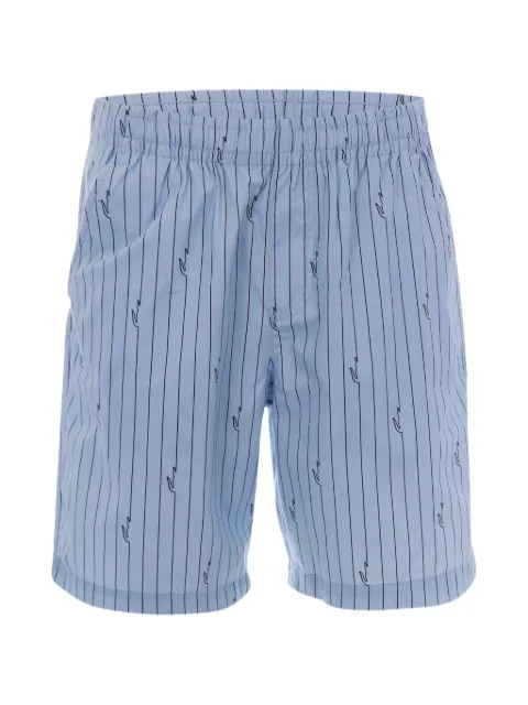 Lacoste pinstripe-pattern logo-print shorts