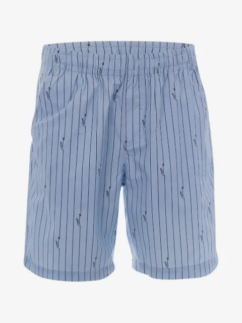 Lacoste short rayé à logo imprimé