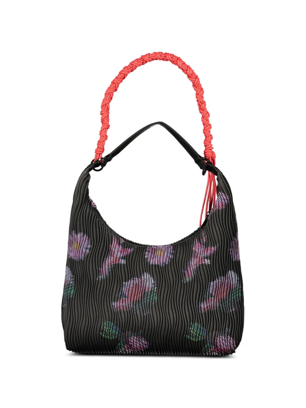 Desigual Plissé shopper met bloemenprint Zwart