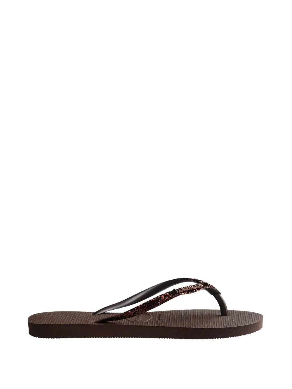 Havaianas Glitter-embellished Flip-flops In Brown