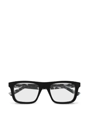 GUCCI / ブラック スクエア メガネ Gucci Eyewear スクエアメガネフレーム | ブラック | FARFETCH JP