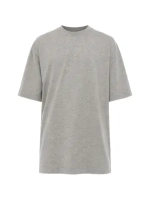 Prada triangle-logo Cotton T-shirt | Grey | FARFETCH