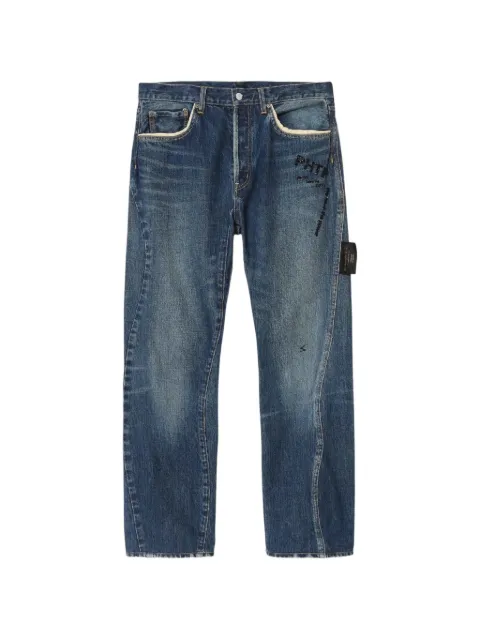 Undercover bead-embellished jeans