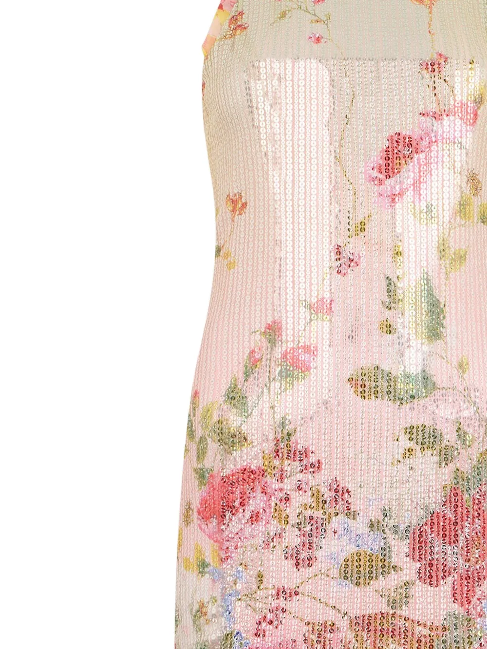 Roberto Cavalli Miami Flowers mouwloze jurk Goud