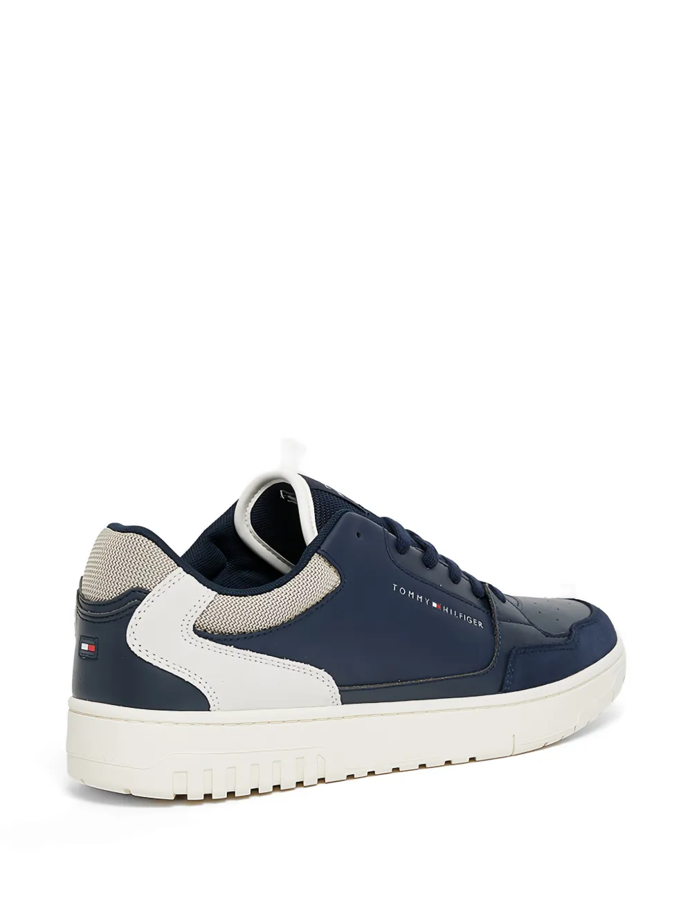 Tommy Hilfiger panelled suede-trim sneakers Blauw
