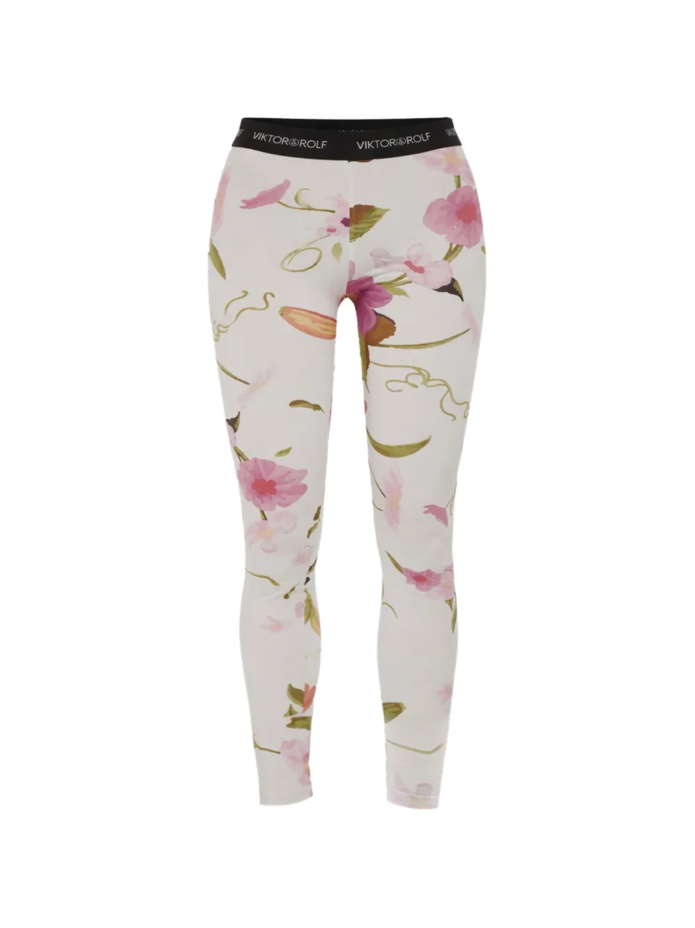 Viktor & Rolf floral-print sheer leggings - Weiß