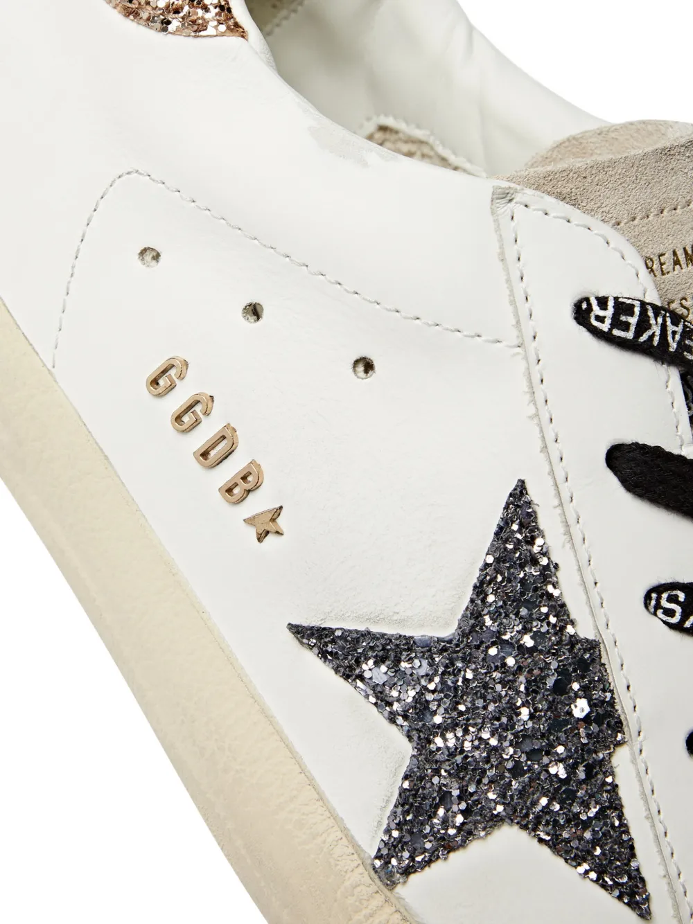 Golden Goose glitter-embellished sneakers Wit