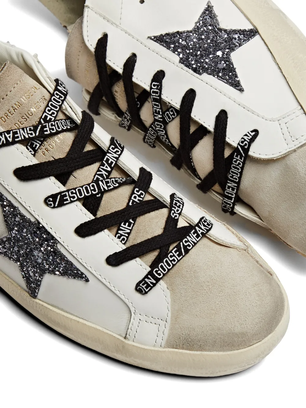 Golden Goose glitter-embellished sneakers Wit