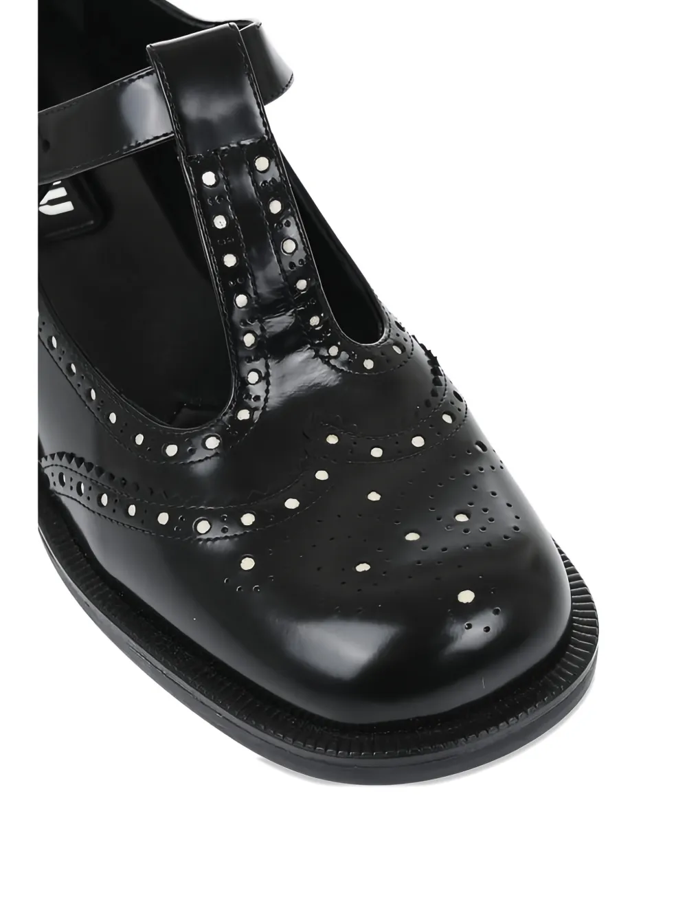 Miu Mary Jane brogue pumps Zwart