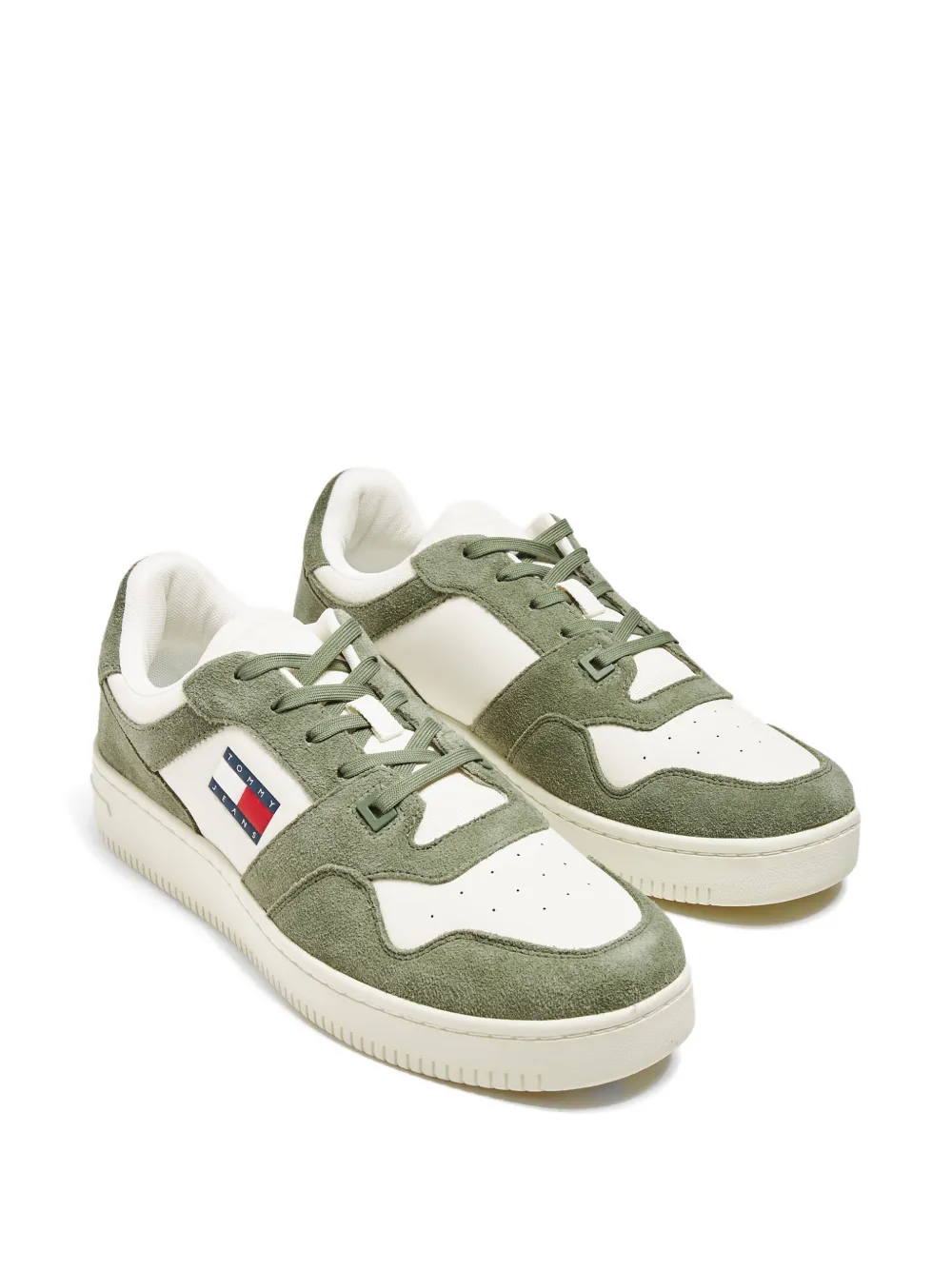 Tommy Hilfiger logo-patch sneakers Groen