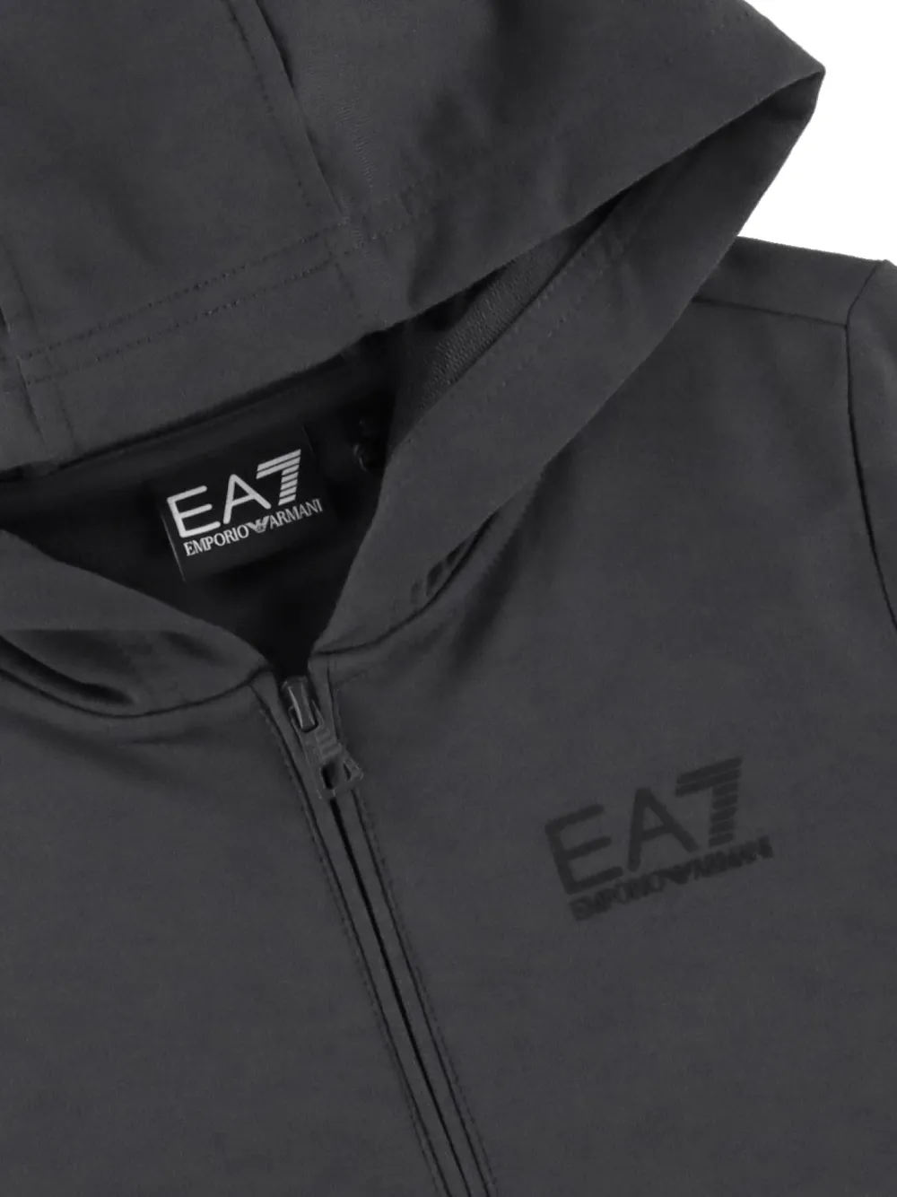 Emporio Armani Kids Trainingspak met capuchon en logodetail Grijs