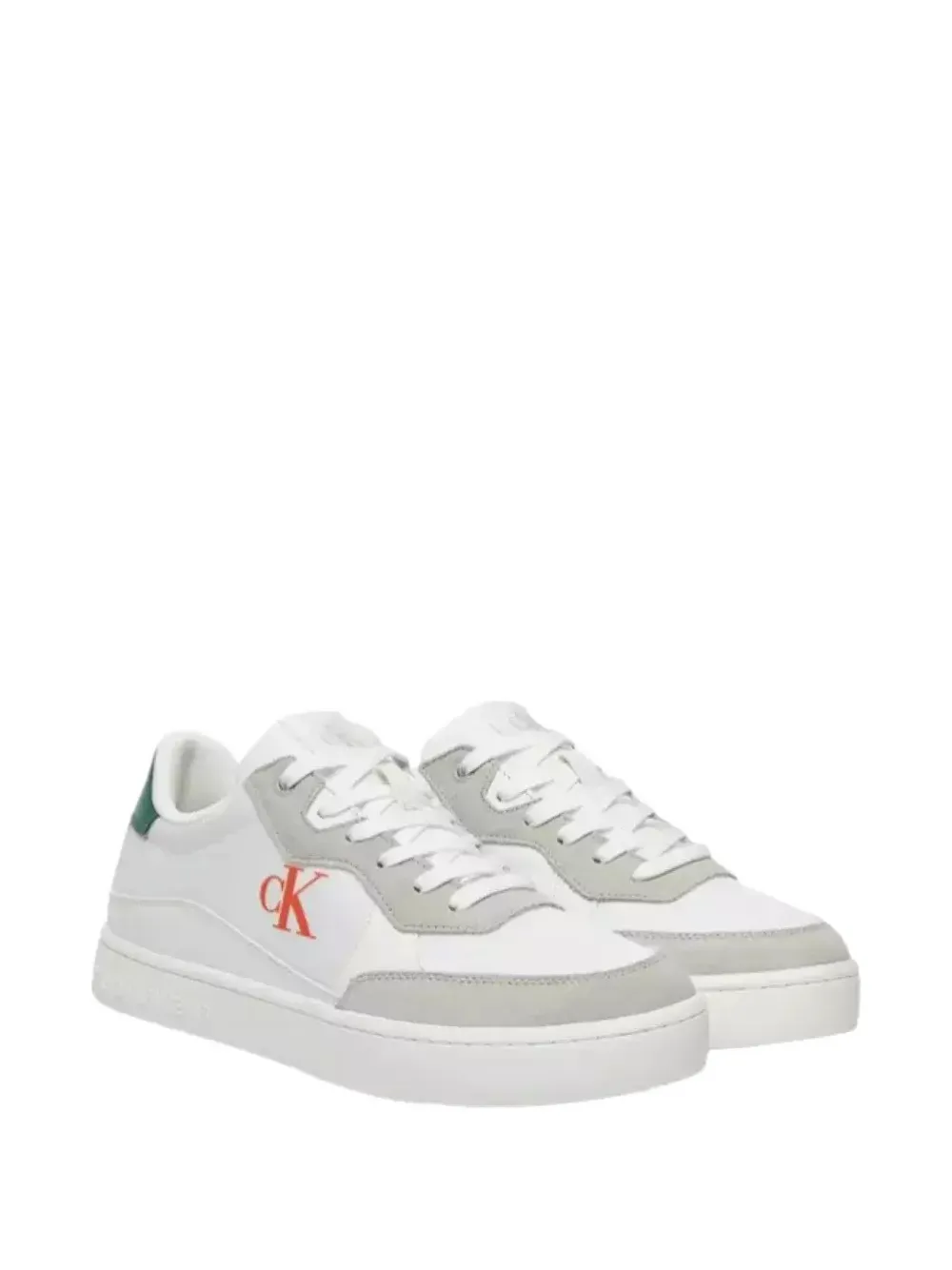 Calvin Klein logo-print panelled sneakers Wit