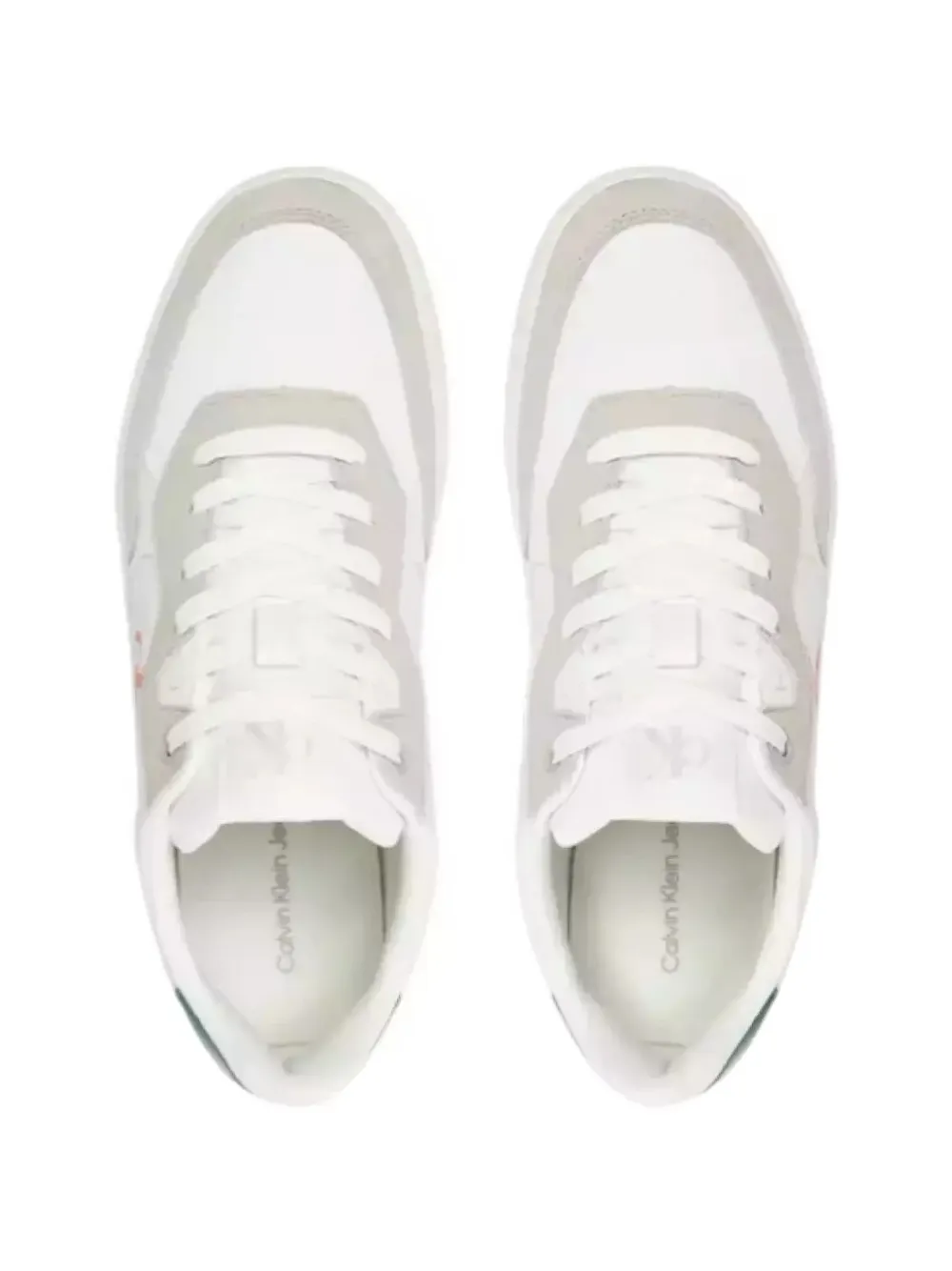 Calvin Klein logo-print panelled sneakers Wit