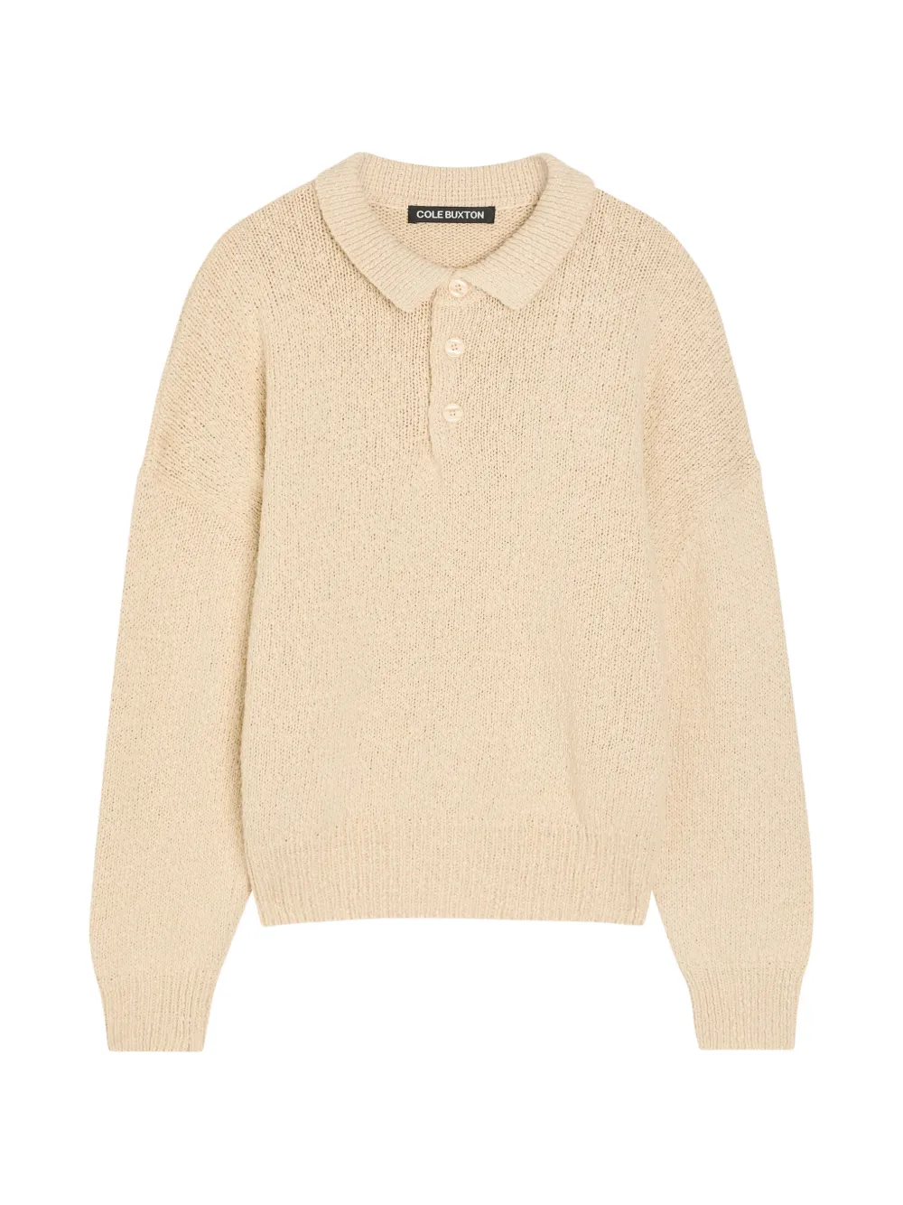 COLE BUXTON button-up knitted sweater - Toni neutri