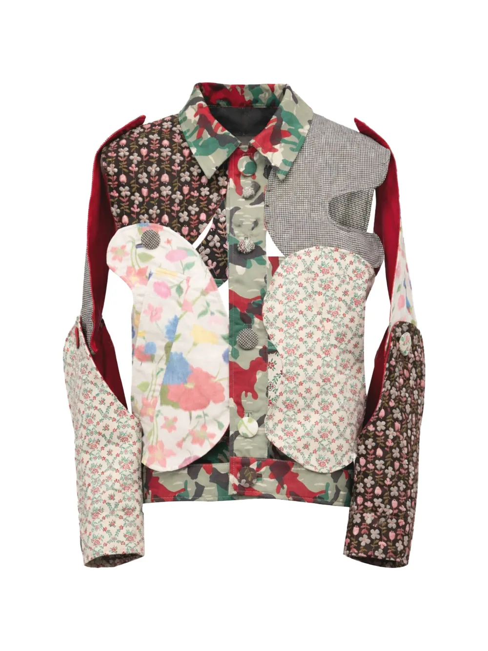 Walter Van Beirendonck Arp Art patchwork blazer - Rosso
