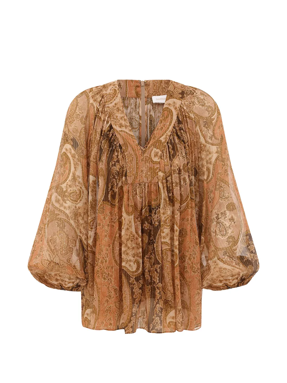 ZIMMERMANN Carousel Batwing top - Neutrals