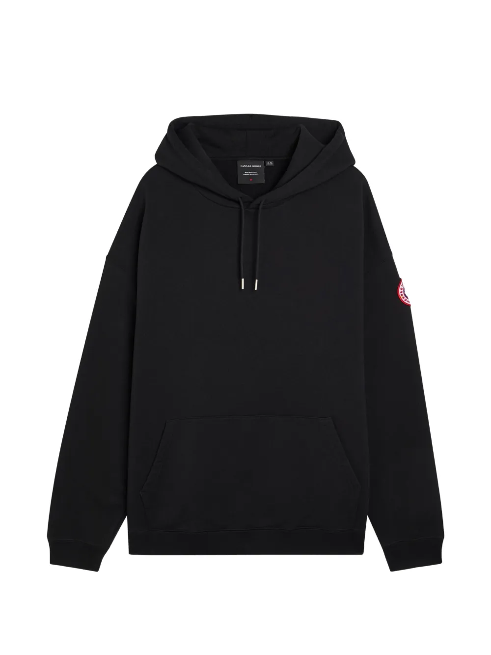 Canada Goose logo-patch drawstring hoodie - Schwarz