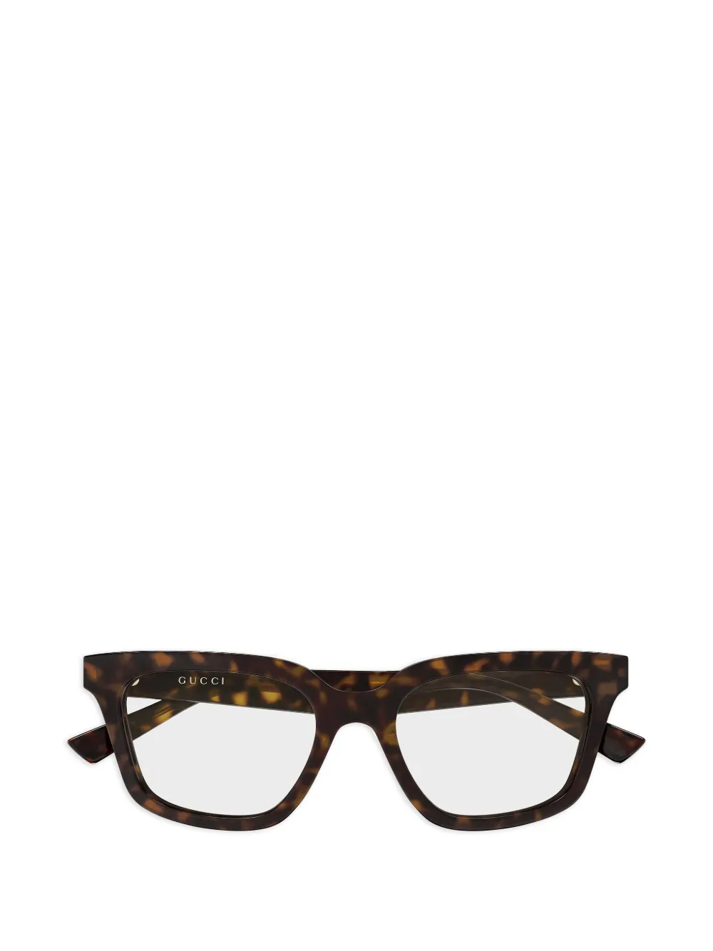 Gucci Eyewear tortoiseshell-effect rectangle-frame glasses - Braun