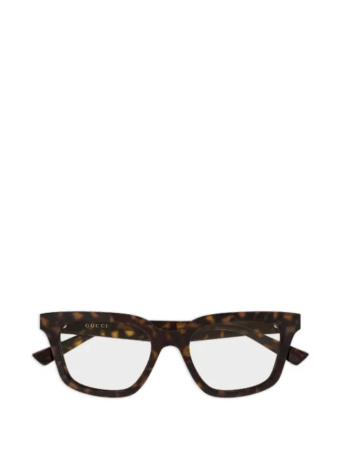 Gucci Eyewear tortoiseshell-effect rectangle-frame glasses