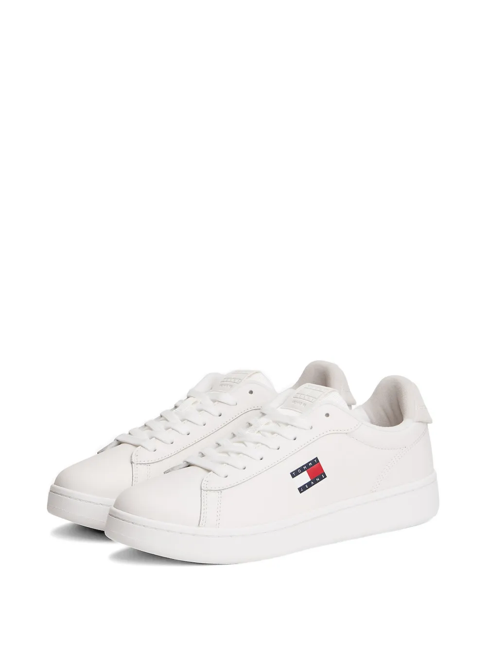 Tommy Jeans logo-patch lace-up sneakers Wit