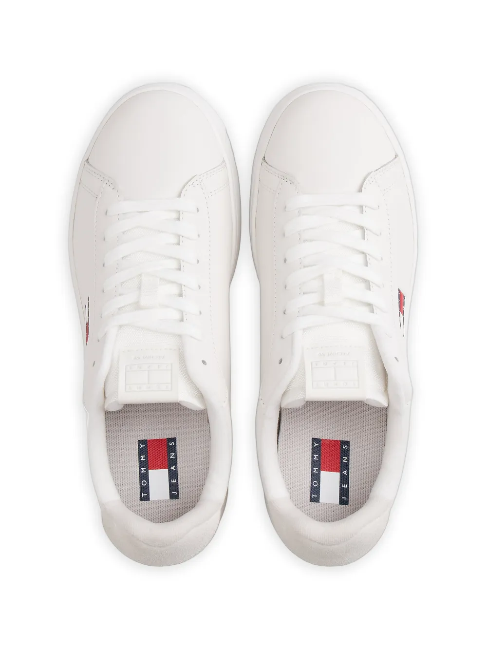 Tommy Jeans logo-patch lace-up sneakers Wit