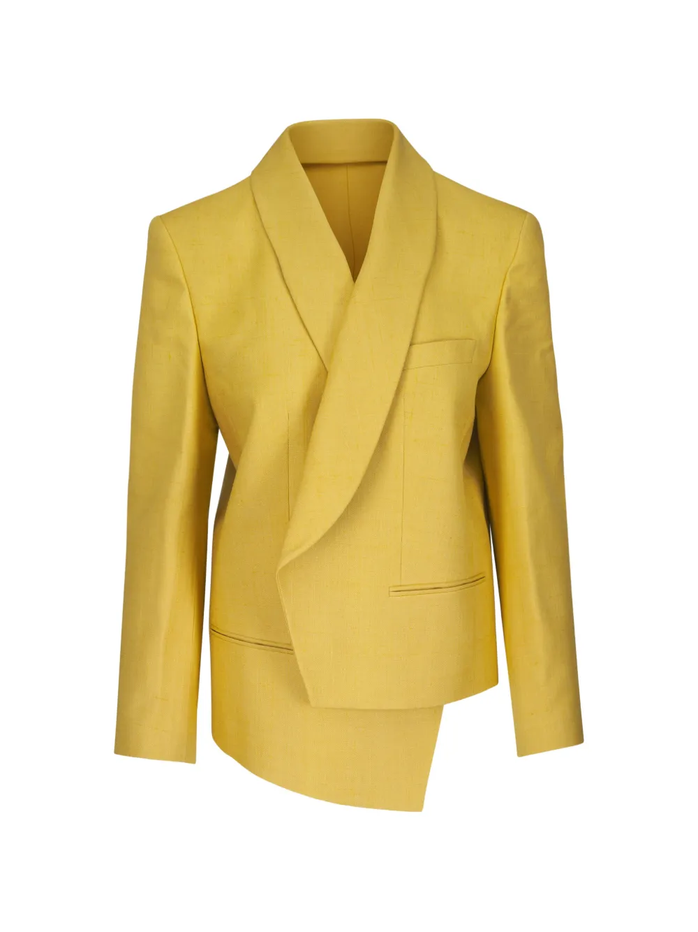Michael Kors Palomino asymmetric shawl-lapel jacket - Giallo