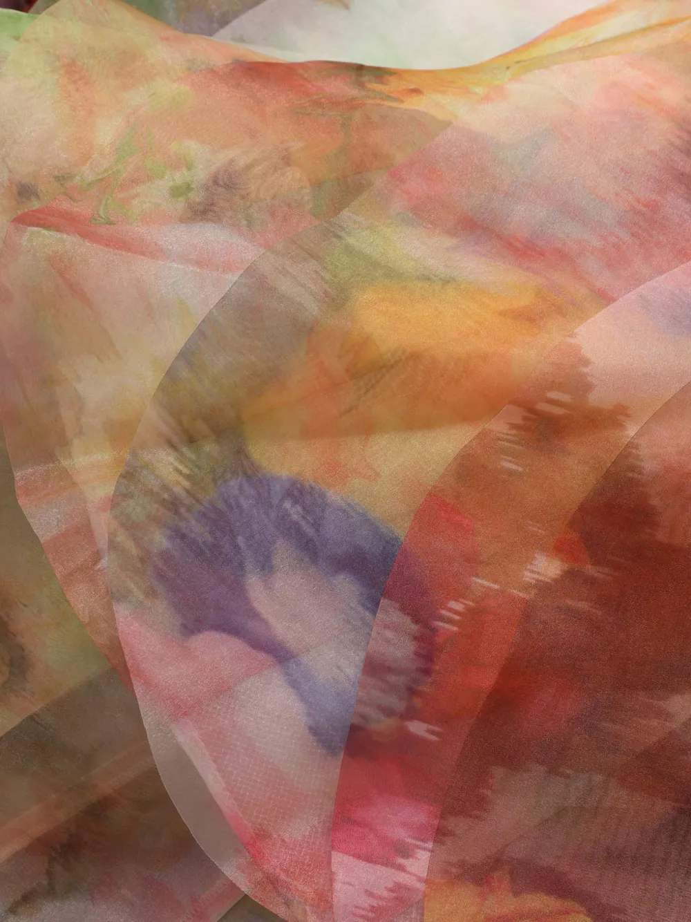 ZIMMERMANN Luna jurk met bloemenprint en ruches Oranje