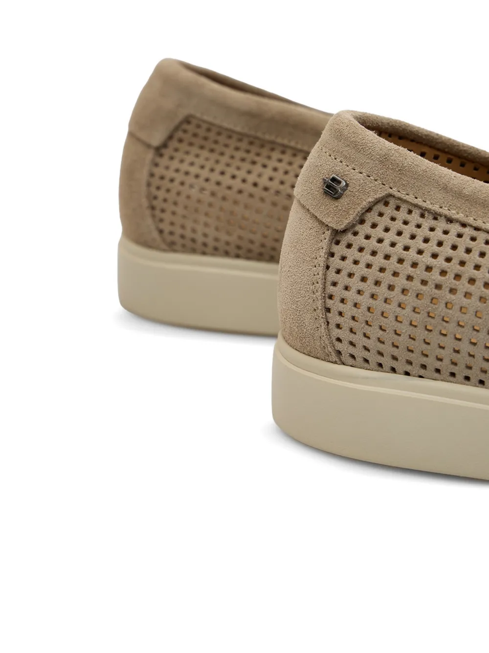 Baldinini logo-plaque loafers Beige