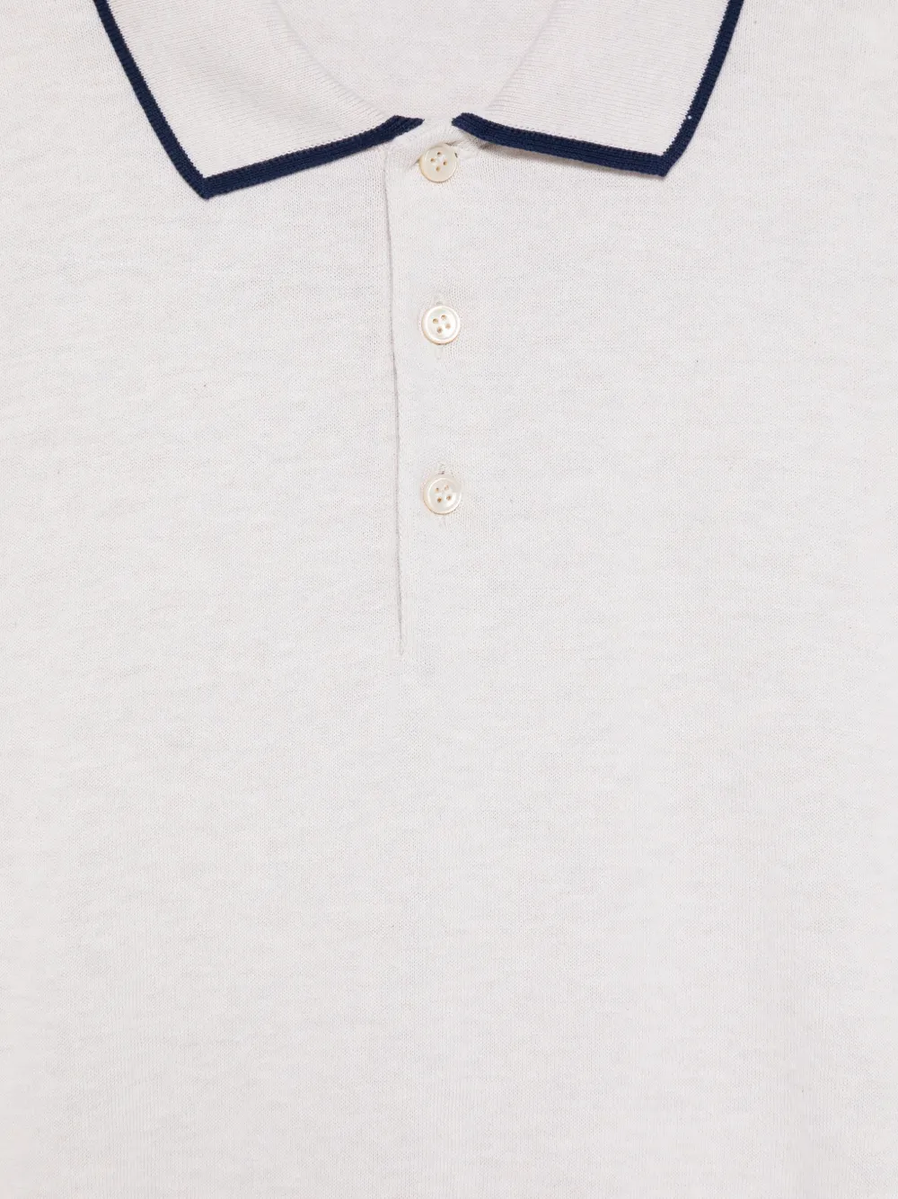 Gran Sasso Poloshirt met contrasterende afwerking Beige
