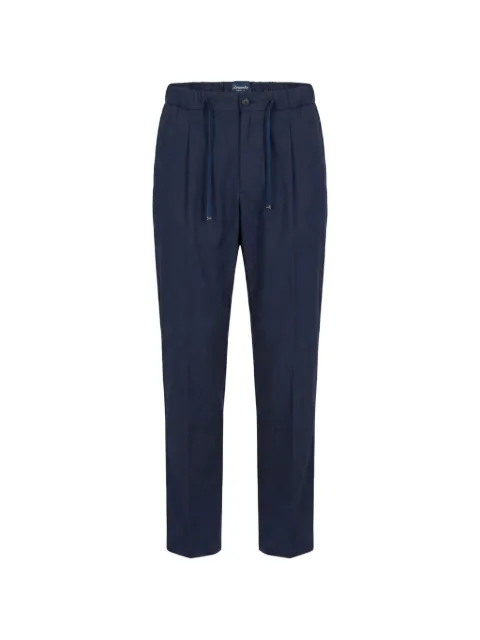 Drumohr drawstring-detail pleated cotton trousers