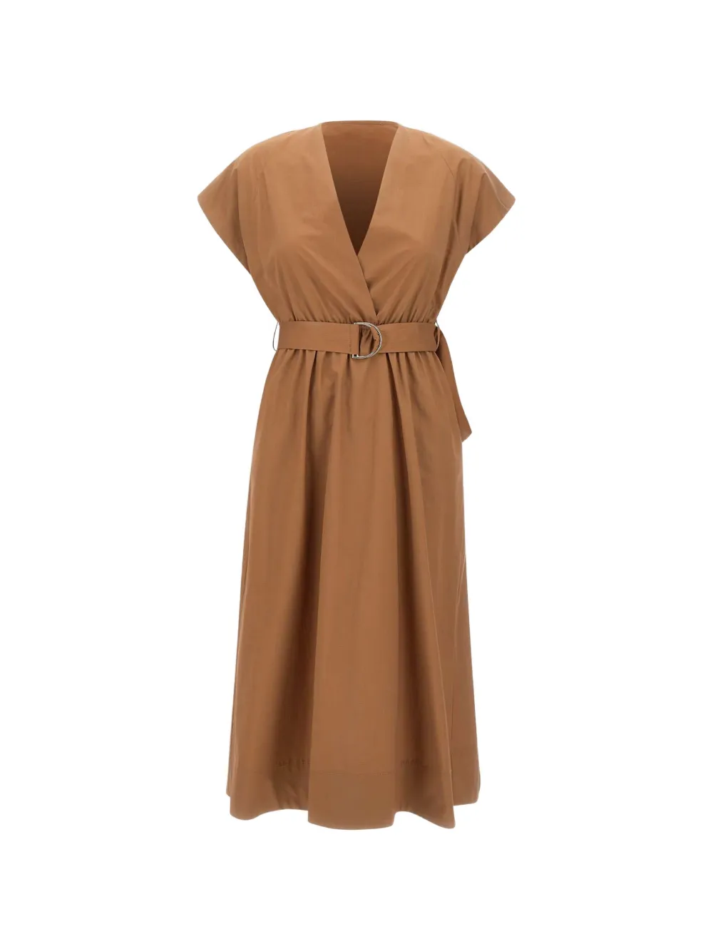 kaos belted wrap dress - Marrone