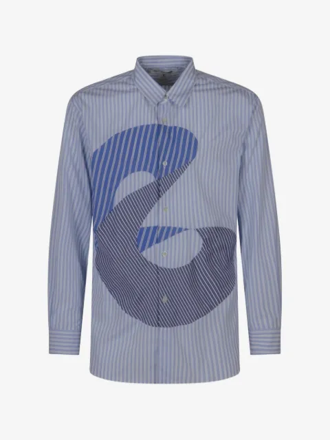 Comme Des Garçons patchwork striped shirt