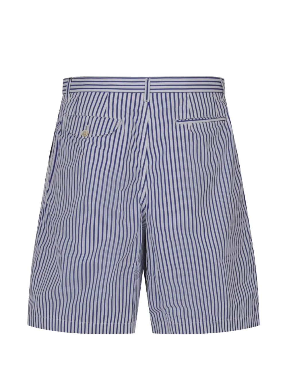 Comme Des Garçons Shorts met plooien en verticale streep Blauw