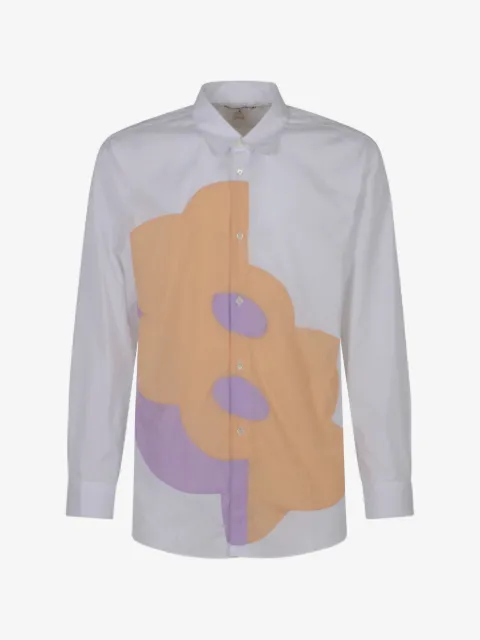 Comme Des Garçons graphic-patch long-sleeve shirt
