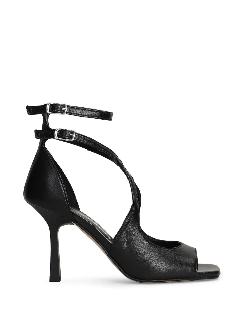 Gisel Moire Kelly double-strap sandals - Nero