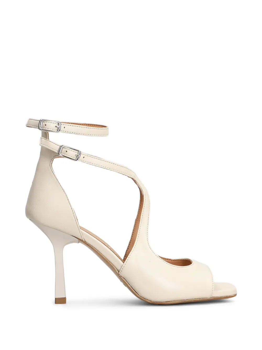 Gisel Moire Kelly cut-out sandals - Toni neutri