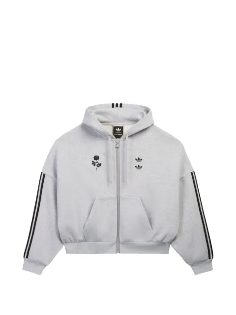 adidas x Willy Chavarria logo-print zip-up hoodie