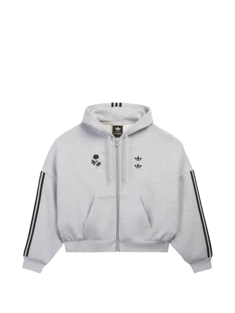 adidas x Willy Chavarria logo-print zip-up hoodie