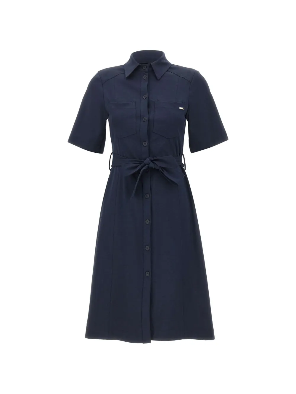 kaos belted shirt dress - Blu